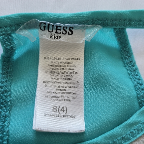 Guess Gray and Teal Kids Tank Top - Picture 2 of 2